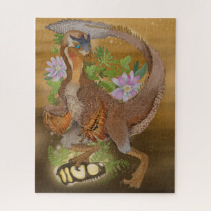 Puzzle Dinosaur Raptor Jungle Art