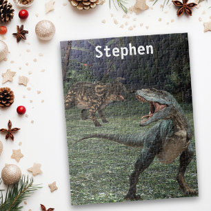 Puzzle Dinosaur Tyrannosaurus T-rex Personalizado para ni