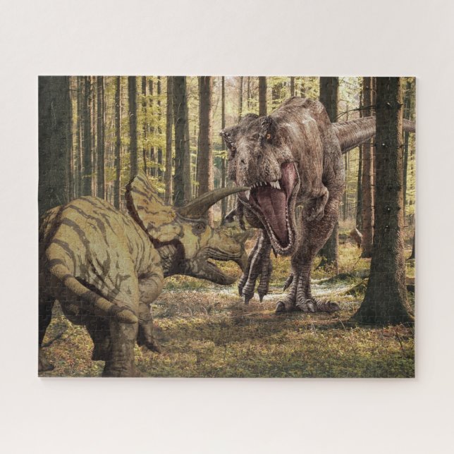 Puzzle Dinosaur Tyrannosaurus Triceratops (Horizontal)