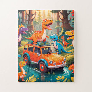 Puzzle Dinosaur Vacation Trouble 30 Large Pieces on a 