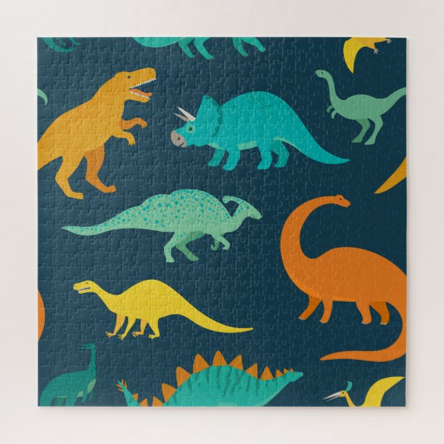 Puzzle Dinosaurio Adventure: Fondo de escritorio infantil (Vertical)