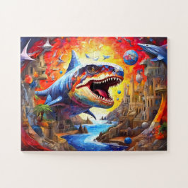 Puzzle Dinosaurio colorido para niños