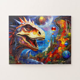 Puzzle Dinosaurio colorido para niños