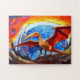 Puzzle Dinosaurio colorido para niños