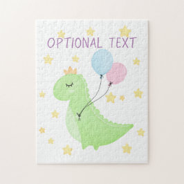 Puzzle Dinosaurio con globos