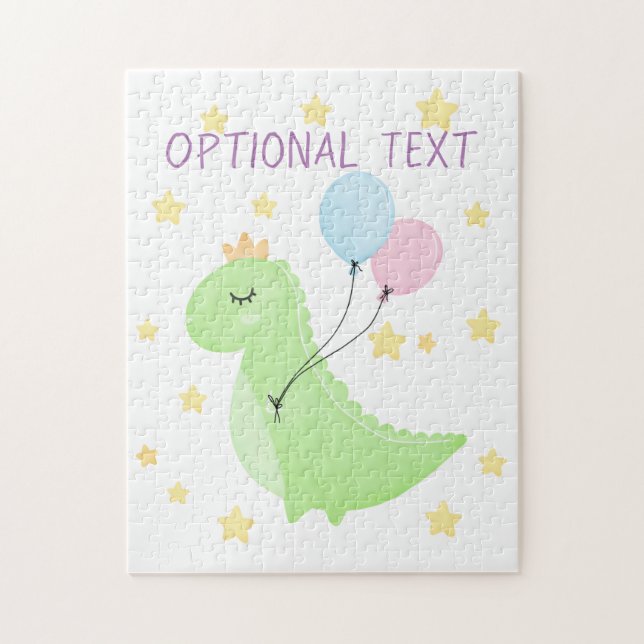 Puzzle Dinosaurio con globos (Vertical)