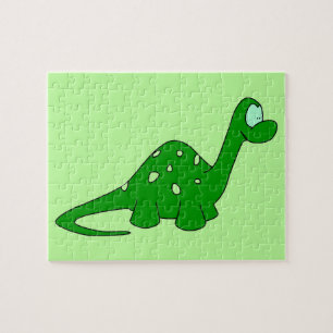 Puzzle Dinosaurio de dibujos animados verde