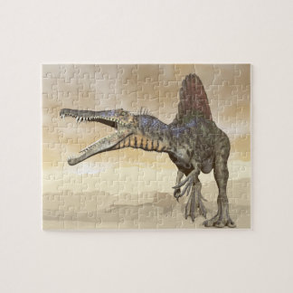 Puzzle Dinosaurio de Spinosaurus en el desierto - 3D