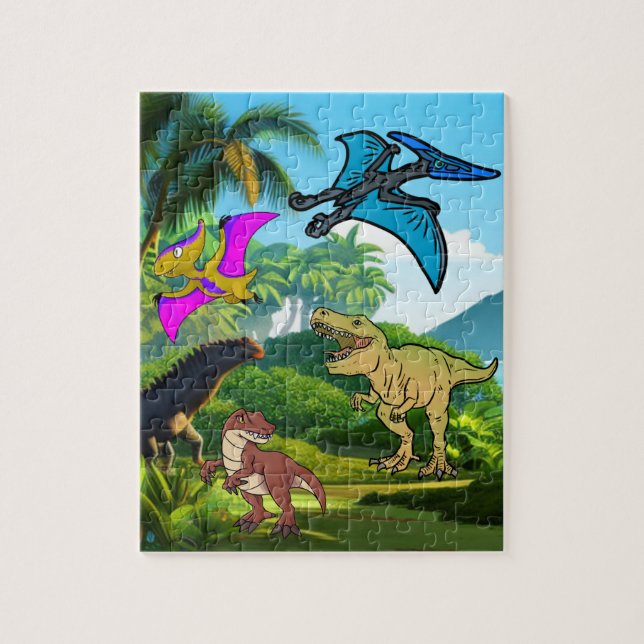 Puzzle Dinosaurio divertido (Vertical)