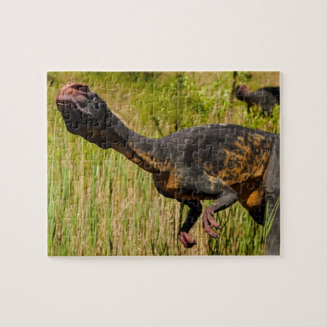 Puzzle Dinosaurio en la hierba   (Horizontal)