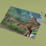 Puzzle Dinosaurio Tyrannosaurus Spinosaurus<br><div class="desc">Este diseño se puede personalizar eligiendo la opción Editar diseño. También puede transferir a otros artículos. Póngase en contacto conmigo en colorflowcreations@gmail.com o utilice la opción de chat en la parte superior de la página si desea tener este diseño en otro producto o necesita ayuda. Ver más de mis diseños...</div>