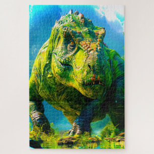 Puzzle Dinosaurio verde