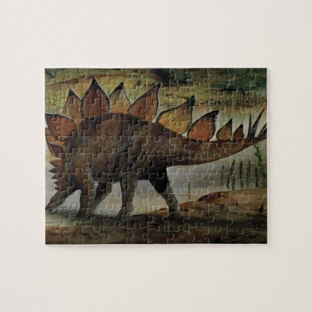 Puzzle Dinosaurios antiguos, Stegosaurus, cola con púas (Horizontal)
