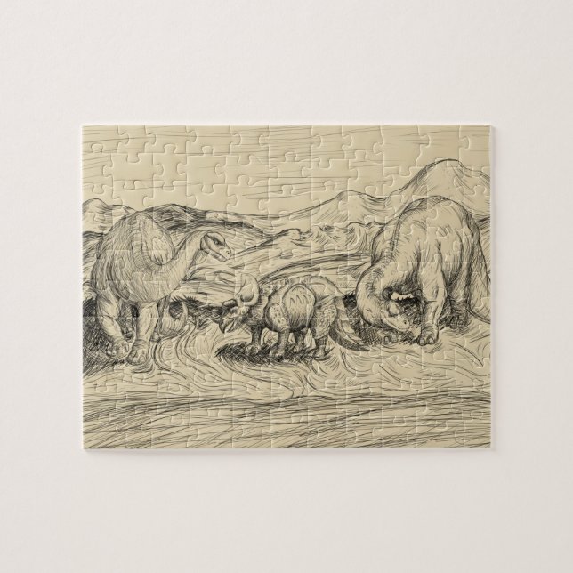 Puzzle Dinosaurios clásicos (Horizontal)