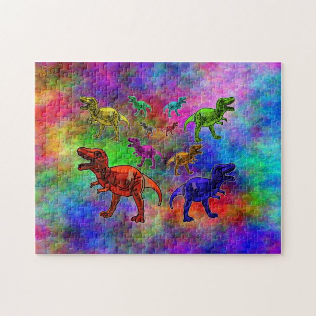 Puzzle Dinosaurios de colores (Horizontal)