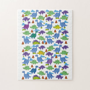 Puzzle Dinosaurios de dibujos animados lindos