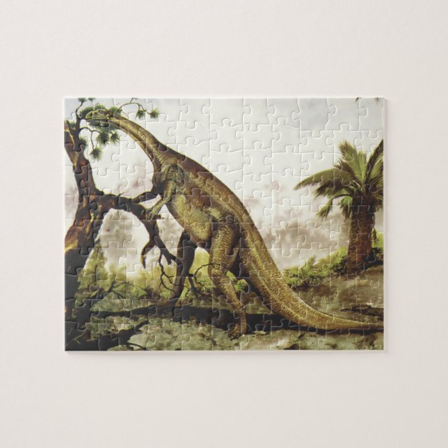 Puzzle Dinosaurios de época, Plateosaurus Grazing on Tree (Horizontal)