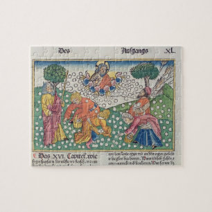 Puzzle Dios 13-22 del éxodo 16 proporciona las codornice