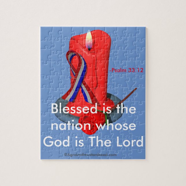 Puzzle Dios bendice la cinta de los E.E.U.U. (Vertical)