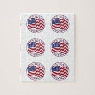 Puzzle Dios Bendiga A Estados Unidos Con La Bandera De Es