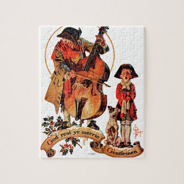 Puzzle Dios descanse usted Merrie Caballeros (Vertical)