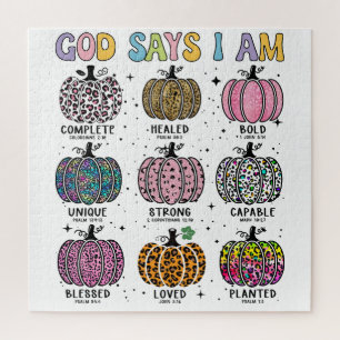 Puzzle Dios dice que soy otoño cosecha cayendo hoja Hal