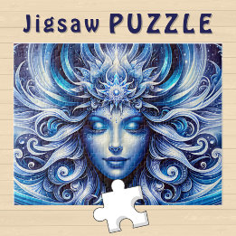 Puzzle Diosa Cabeza Azul Celestial Enero -
