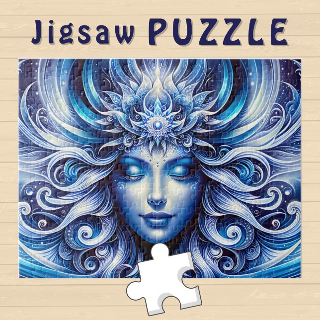 Puzzle Diosa Cabeza Azul Celestial Enero - (Subido por el creador)
