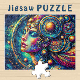 Puzzle Diosa Colorida cabeza de la Marcha de las Joyas -