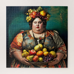 Puzzle "Diosa de la indulgencia excesiva" retrato colorid