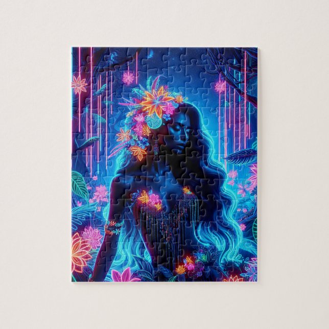 Puzzle Diosa de la luz Neón resplandeciente Arte de fanta (Vertical)