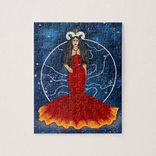 Puzzle Diosa de Zodiac Aries con planeta Marte Celestial