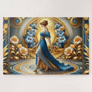 Puzzle Diosa Dorada en Floración Art Nouveau