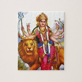 Puzzle Diosa Durga con la pintura del león