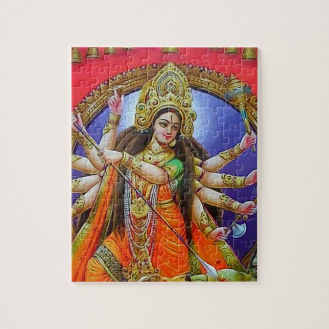 Puzzle Diosa Durga Shakti del guerrero (Vertical)