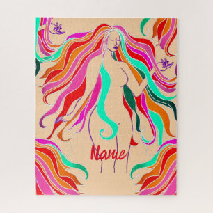 Puzzle Diosa multicolor de pelo largo Thunder_Cove