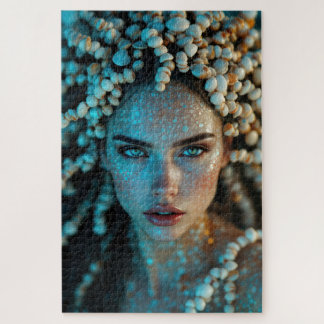 Puzzle Diosa surrealista de la concha marina con cadenas