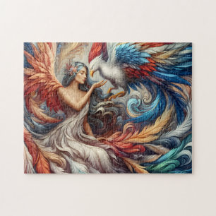 Puzzle Diosa y Ave de Fuego