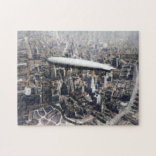 Puzzle Dirigible USS Los Angeles (ZR-3) sobre Nueva York  (Horizontal)