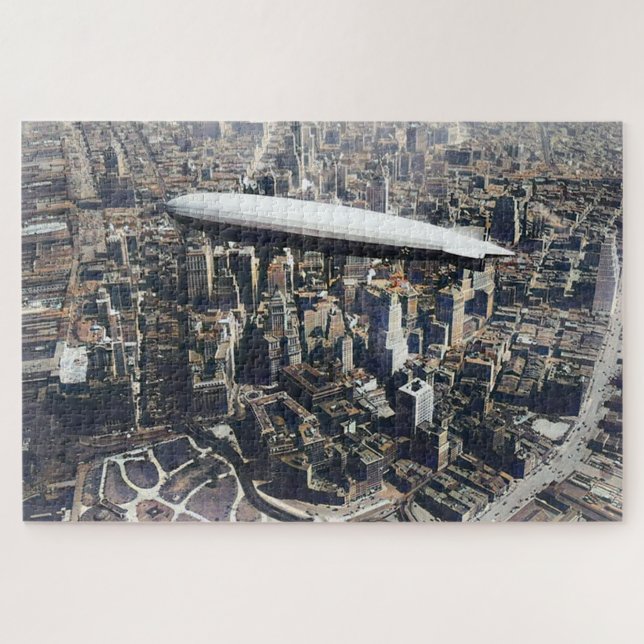 Puzzle Dirigible USS Los Angeles (ZR-3) sobre Nueva York  (Horizontal)
