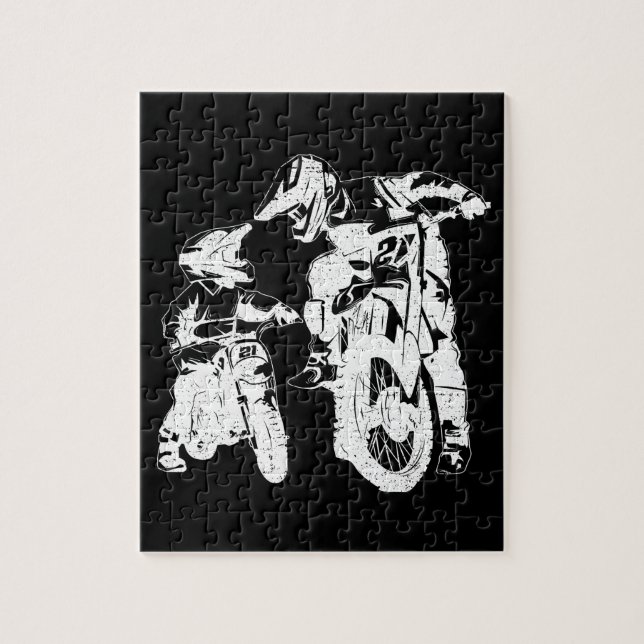 Puzzle Dirt Bike Dad Motocross Motorcycle Biker Father (Vertical)