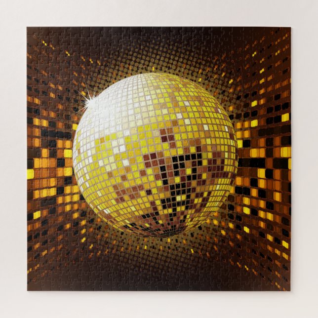 Puzzle Discoteca fiesta: Luces Vintage brillantes. (Vertical)