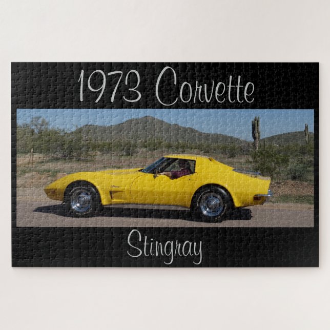 Puzzle Diseñador Stingray, Corvette amarillo, 1973 (Horizontal)