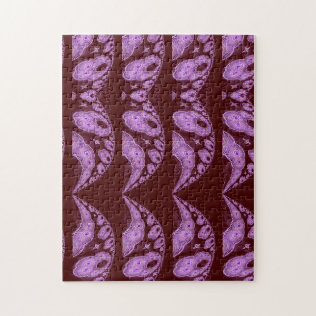 Puzzle Diseño abstracto de tonos ricos en varios corazone (Vertical)