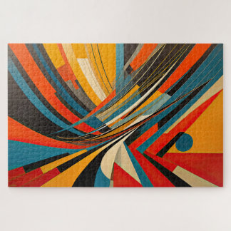 Puzzle diseño abstracto moderno futurismo