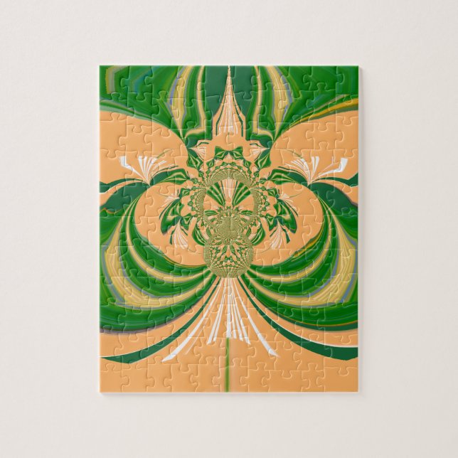 Puzzle Diseño Amarillo Verde. (Vertical)