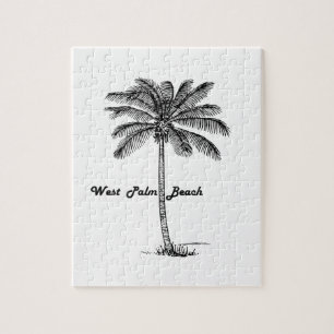 Puzzle Diseño blanco y negro de West Palm Beach y de la