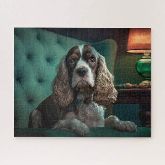 Puzzle Diseño Clásico de Retrato de Cocker Spaniel Elegan (Horizontal)