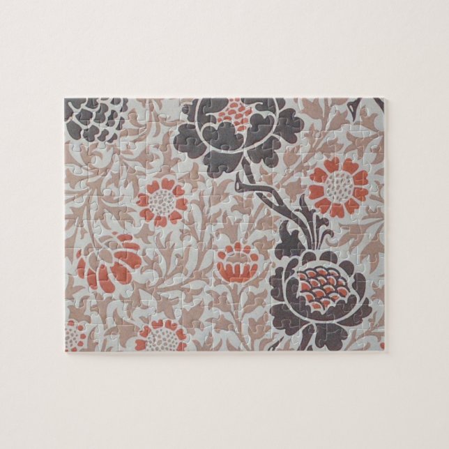 Puzzle Diseño de arte botánico de William Morris Grafton (Horizontal)