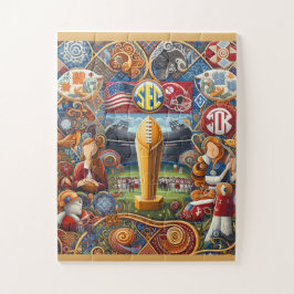 Puzzle diseño de arte flok del campeonato de sec